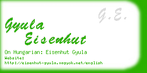gyula eisenhut business card